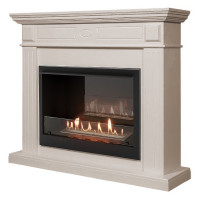 Биокамин Firelight BFP/P-2520, портал Bianco 25 шпон белёный дуб