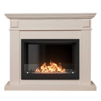 Биокамин Firelight BFP/P-2520, портал Bianco 25 шпон белёный дуб