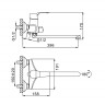 Смеситель для ванны и раковины Frap F2263, рычажное управление, цвет хром