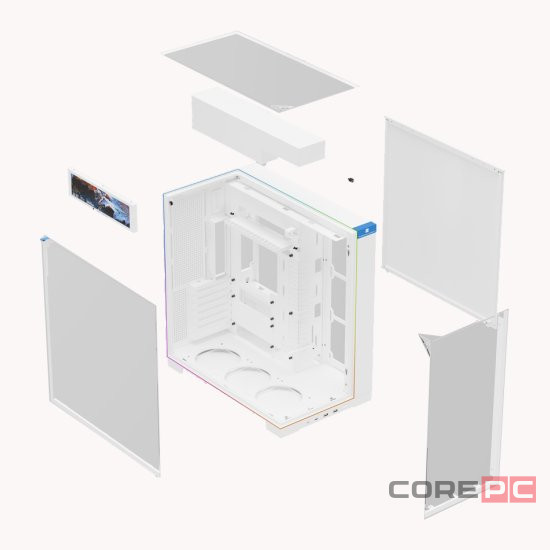 Компьютерный корпус Thermalright TR-A70 Vision TG ARGB LCD White (TRA70VW)