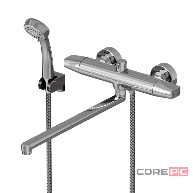 Смеситель для ванны и раковины MIXLINE МЛ39-02/ML39-02, вентильное управление, цвет хром