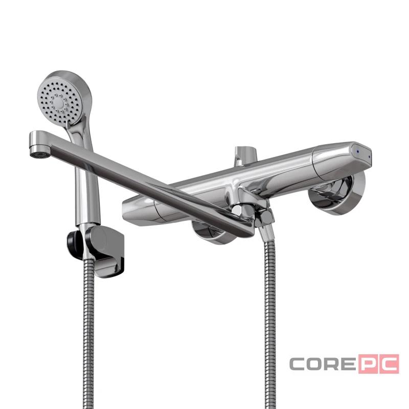 Смеситель для ванны и раковины MIXLINE МЛ39-02/ML39-02, вентильное управление, цвет хром