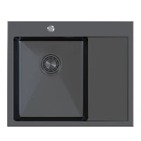 Кухонная мойка MIXLINE 552926, Врезная, цвет черный графит