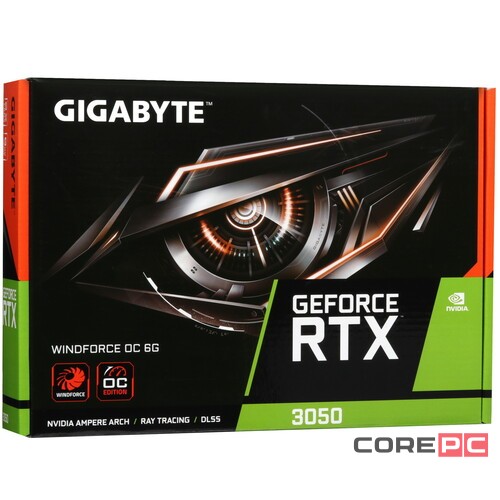 Видеокарта Gigabyte (GV-N3050WF2OC-6GD) GeForce RTX 3050 6GB WINDFORCE OC
