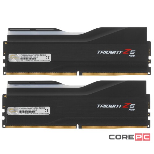Оперативная память 32 Gb 6000 MHz G.Skill TRIDENT Z5 RGB (F5-6000J3040F16GX2-TZ5RK)