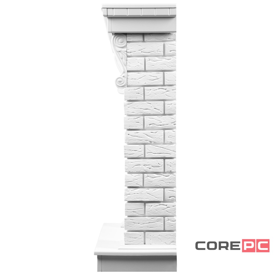 Портал Firelight Jersey Classic камень белый, белый дуб