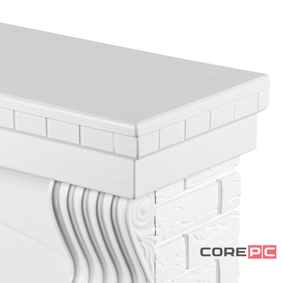 Портал Firelight Jersey Classic камень белый, белый дуб