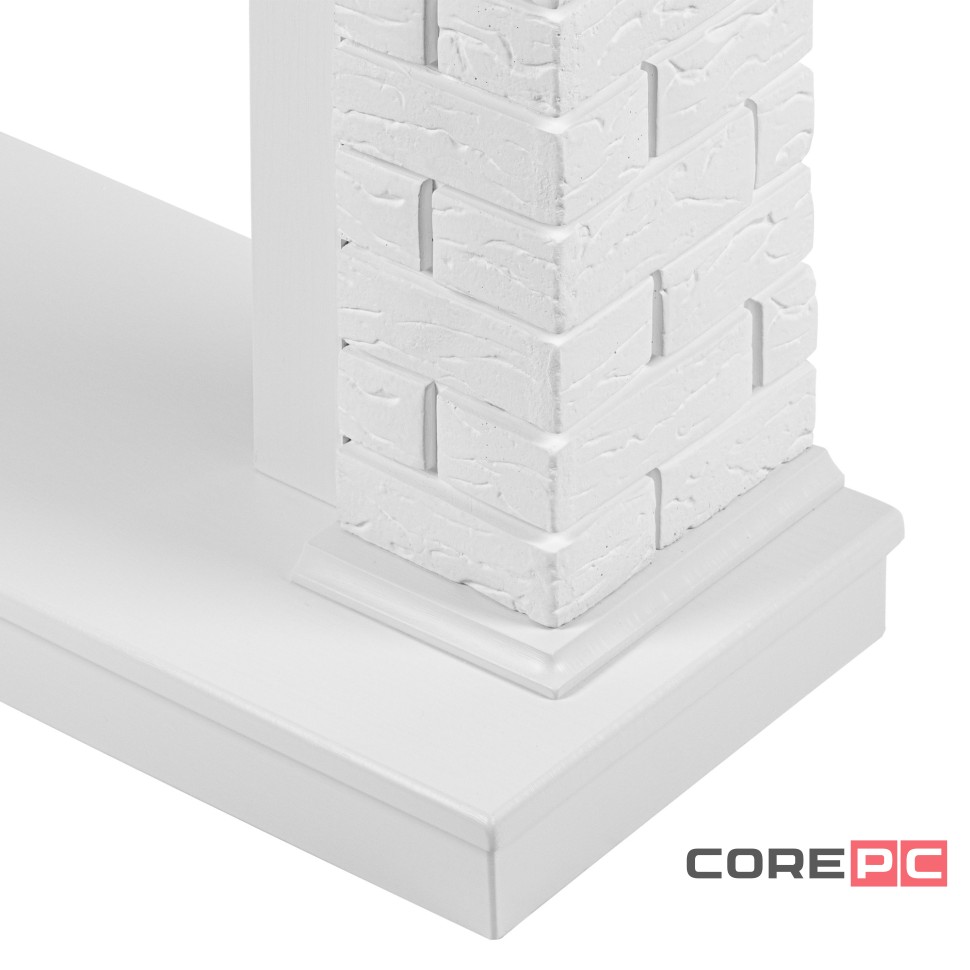 Портал Firelight Jersey Classic камень белый, белый дуб