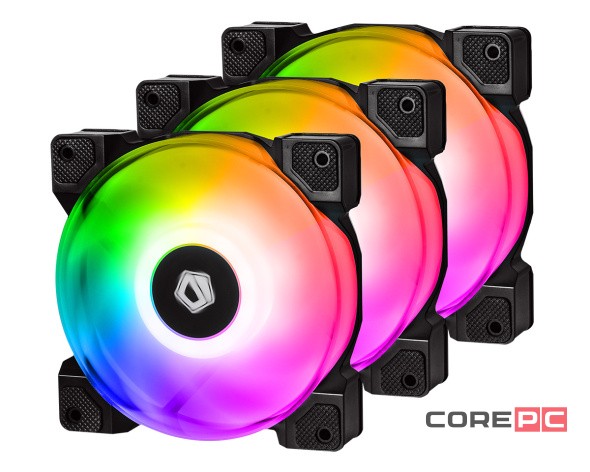 Вентилятор для корпуса ID-COOLING DF-12025-ARGB TRIO PWM ARGB