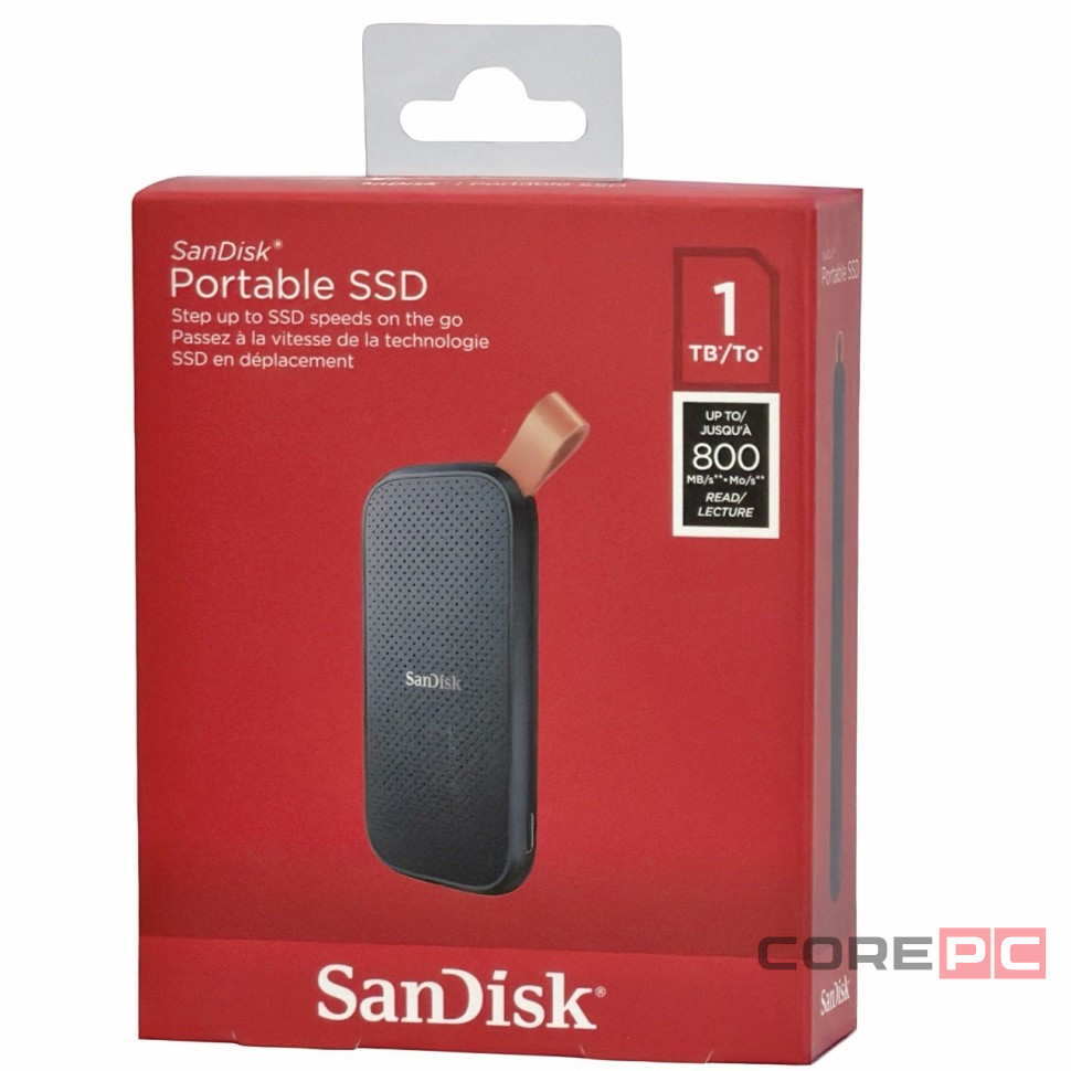 Внешний SSD 1TB SanDisk Portable SSD 800 Mb/s (SDSSDE30-1T00-G26) черный