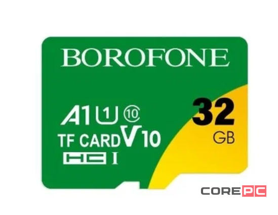Карта памяти Borofone microSDHC 32GB class10 UHS-I 90 MB/s V10 (1/100)