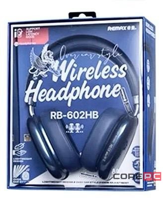 Стереонаушники Bluetooth полноразмерные Remax RB-602HB BT5.4/800mAh синие