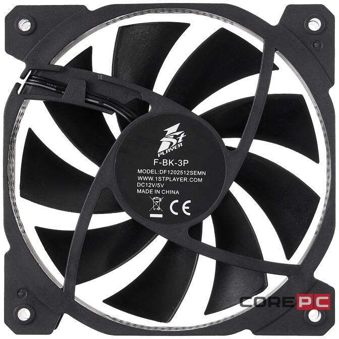 Вентилятор для корпуса 1STPLAYER F Black (F-BK-3P)
