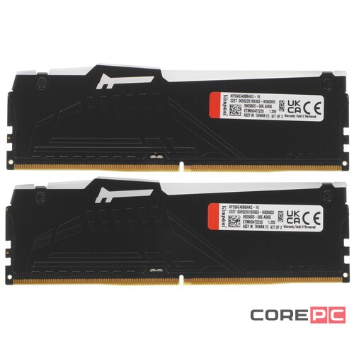 Оперативная память 16 Gb 5600 MHz Kingston FURY Beast RGB (KF556C40BBAK2-16)