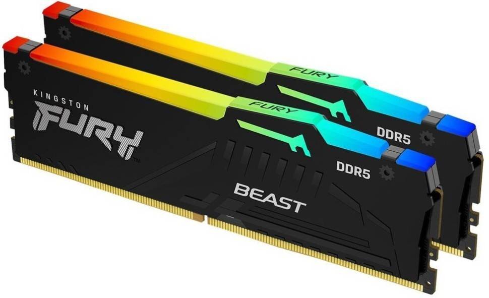 Оперативная память 16 Gb 5600 MHz Kingston FURY Beast RGB (KF556C40BBAK2-16)