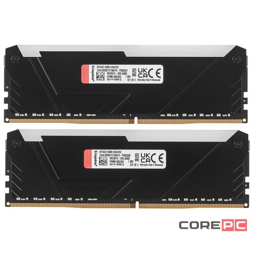 Оперативная память 32 Gb 3200 MHz Kingston FURY Beast RGB XMP Black (KF432C16BB12AK2/32)