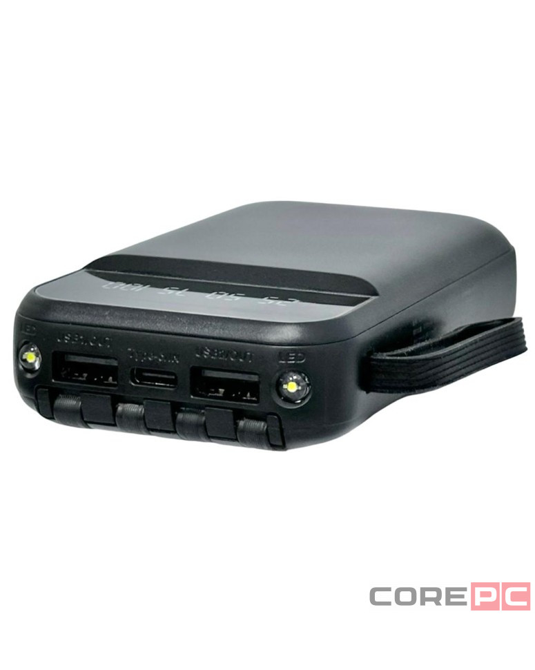 Powerbank Xreel 10000mAh 2USB/1USB-C с проводом Type-C/Lightning/Micro черный