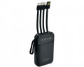 Powerbank Xreel 10000mAh 2USB/1USB-C с проводом Type-C/Lightning/Micro черный