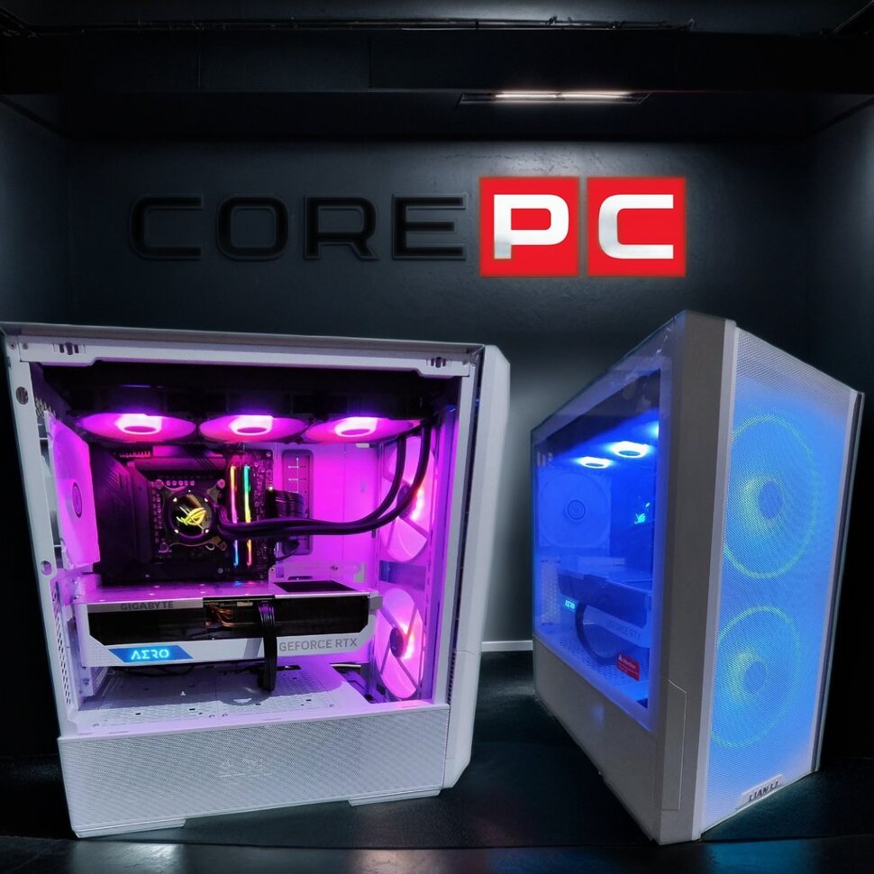Компьютер COREPC Видеокарта Palit (NE75080019T2-GB2030G) GeForce RTX 5080 16GB GAMEROCK),i7 14700KF,MSI MAG Z790 TOMAHAWK WIFI,ASUS ROG STRIX LC II 360 ARGB,Память 64 Gb 6000 MHz,Lian Li LANCOOL 216R-W White,1000 Gb 990 PRO )