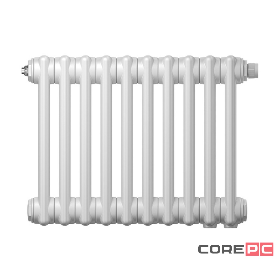 Радиатор труб. Zehnder Charleston 2050, 12 сек.1/2 ниж.подк. RAL9016 (кроншт.в компл)