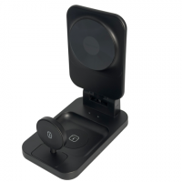 Беспроводное зарядное устройство 3in 1 с подставкой Keephone Tech Power Stand черный