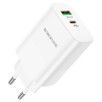 Сетевое зар. устр. Borofone BN10 1USB/1C 22.5W/65W белое