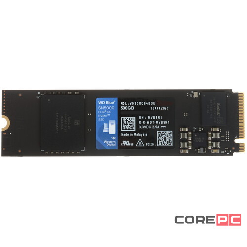 Твердотельный накопитель Western Digital 500 Gb Blue SN5000 (WDS500G4B0E)