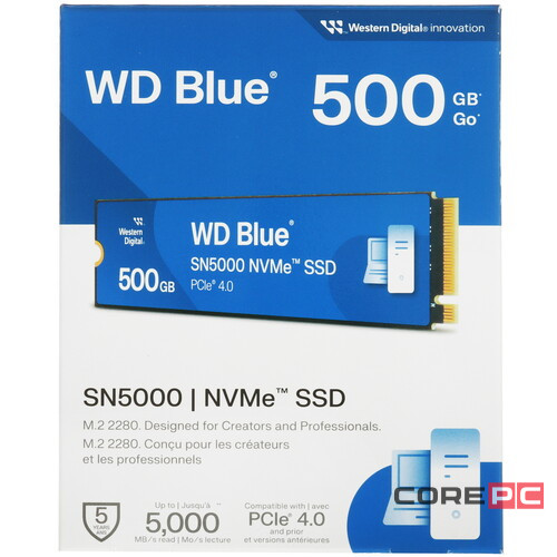 Твердотельный накопитель Western Digital 500 Gb Blue SN5000 (WDS500G4B0E)