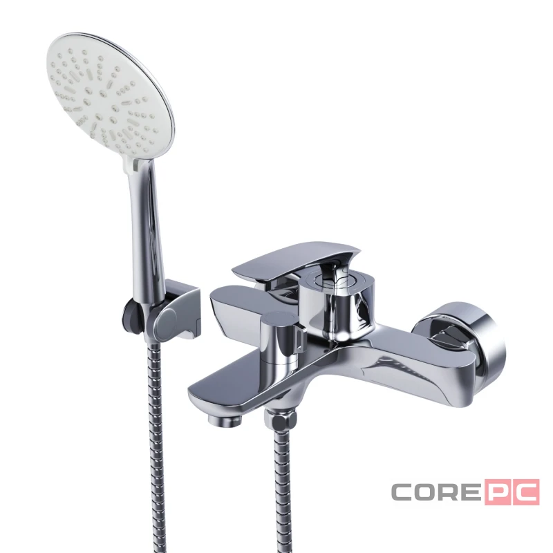 Смеситель для ванны MIXLINE МЛ21-01/ML21-01, рычажное управление, цвет хром