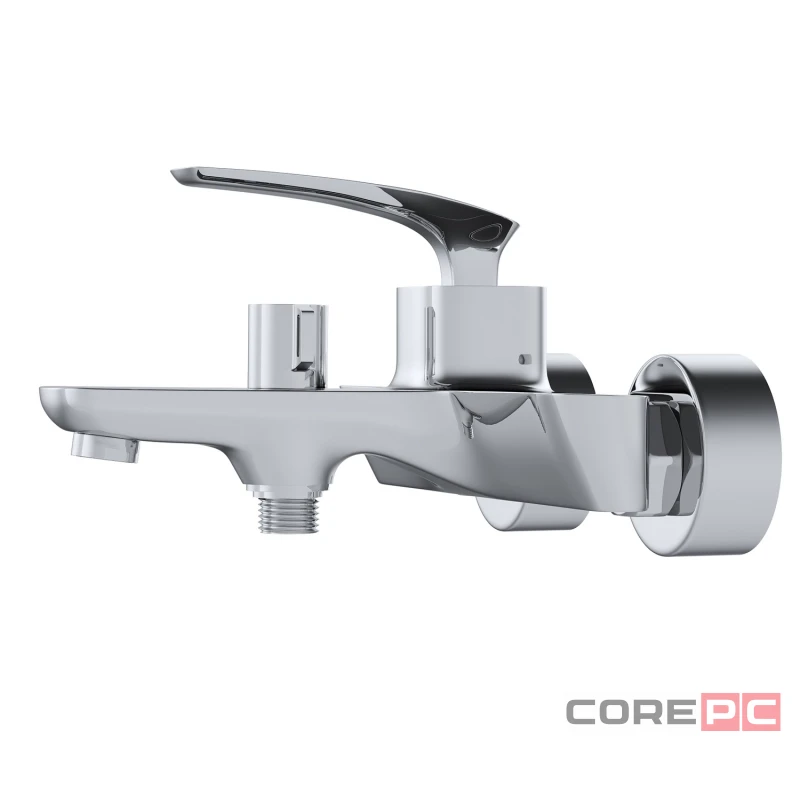 Смеситель для ванны MIXLINE МЛ21-01/ML21-01, рычажное управление, цвет хром