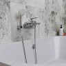 Смеситель для ванны MIXLINE МЛ21-01/ML21-01, рычажное управление, цвет хром