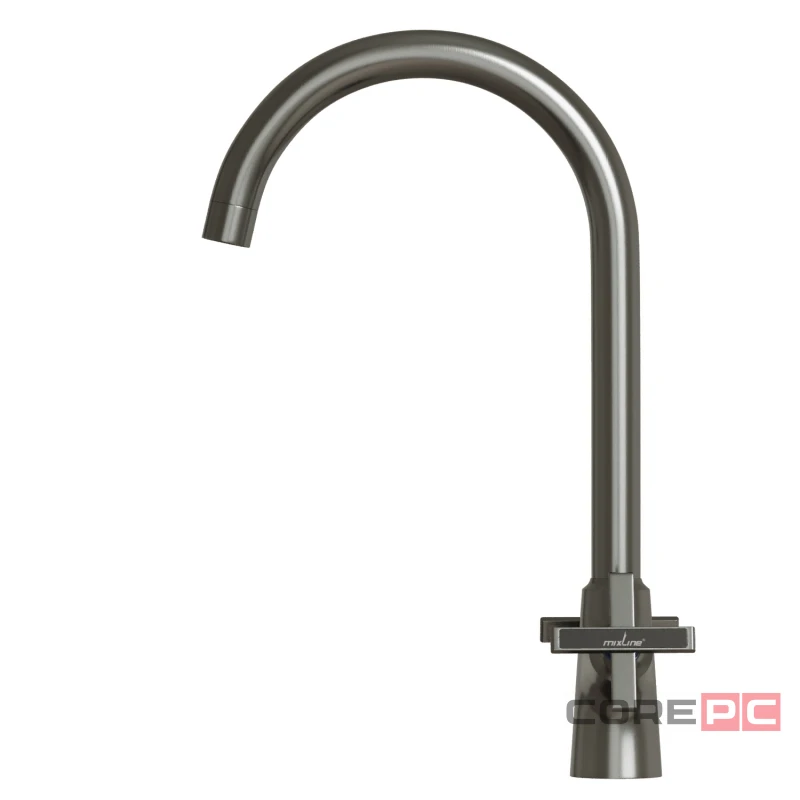 Смеситель для кухни MIXLINE МЛ38-032/ML38-032, вентильное управление, цвет графит
