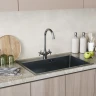 Смеситель для кухни MIXLINE МЛ38-032/ML38-032, вентильное управление, цвет графит