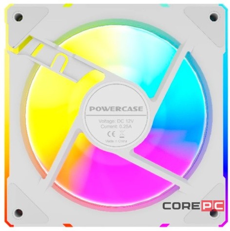 Вентилятор для корпуса Powercase (M61-12W ARGB) White