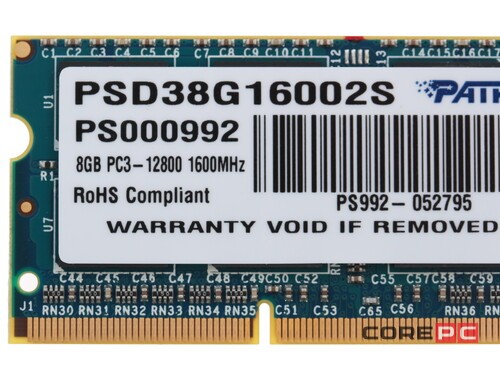 Оперативная память 8 Gb 1600 MHz PATRIOT (PSD38G16002S)