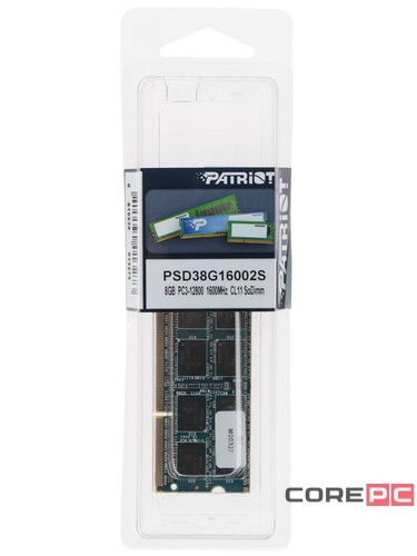 Оперативная память 8 Gb 1600 MHz PATRIOT (PSD38G16002S)