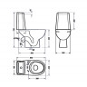 Унитаз компакт Sanita WC.CC/Mars/2-DM.Rim/WHT.G/S1 безободковый, с сиденьем, микролифт, цвет белый