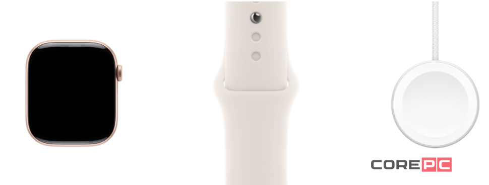 Apple Watch Series 10 42mm Rose Gold Aluminum Case with Starlight Sport Band (M/L)