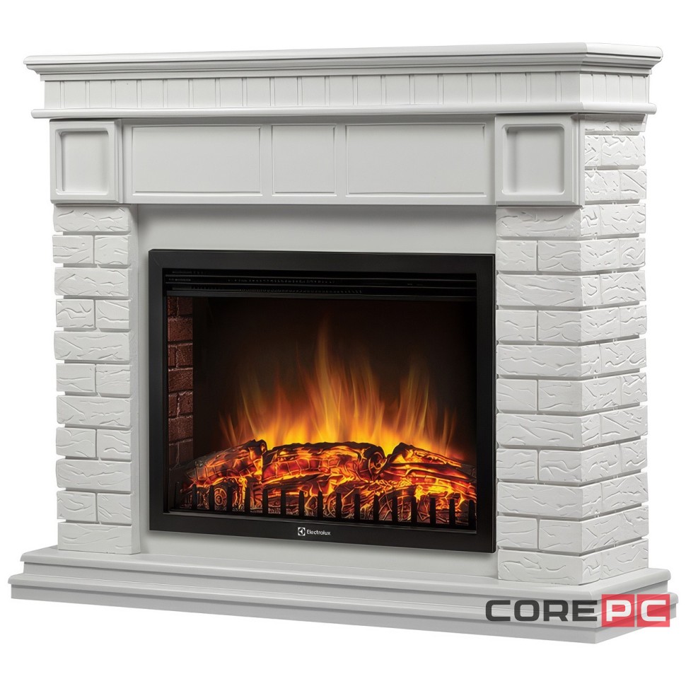 Портал Firelight Bricks 25 камень белый, белая эмаль