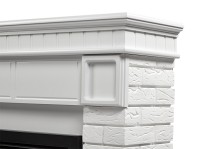 Портал Firelight Bricks 25 камень белый, белая эмаль