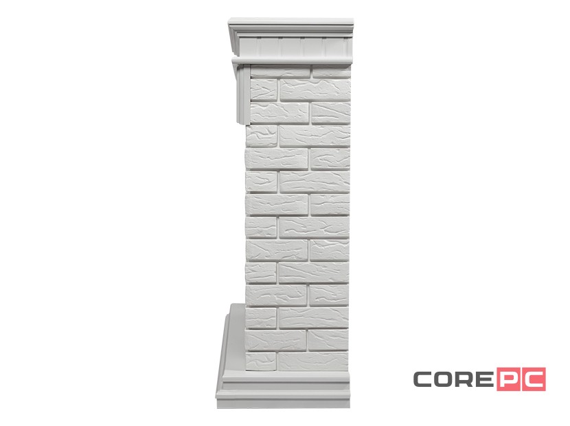 Портал Firelight Bricks 25 камень белый, белая эмаль