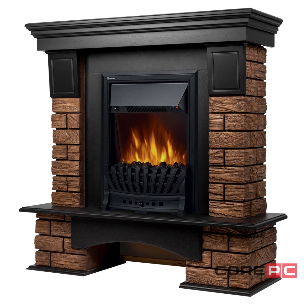 Портал Firelight Forte Wood Classic камень темный, шпон венге