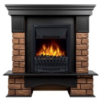 Портал Firelight Forte Wood Classic камень темный, шпон венге