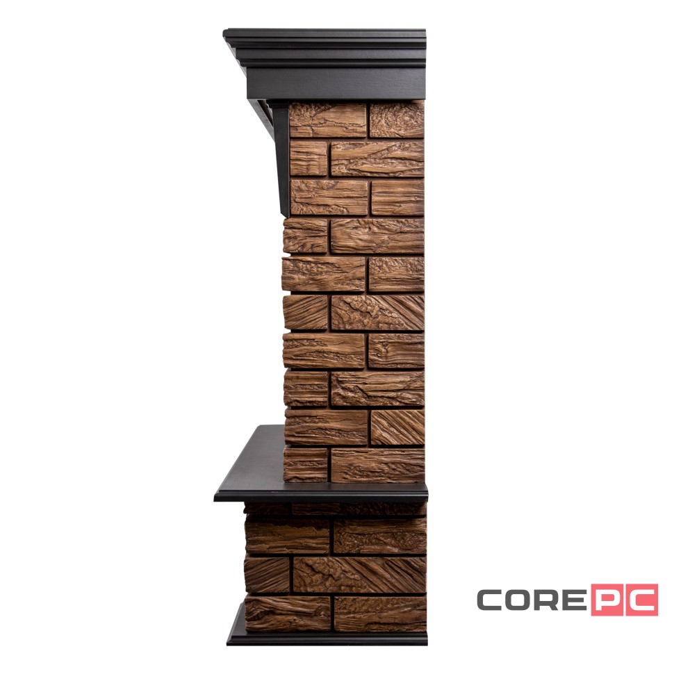 Портал Firelight Forte Wood Classic камень темный, шпон венге