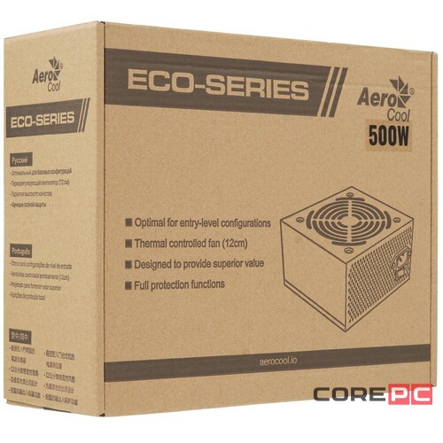 Блок питания Aerocool 500W ECO-500W