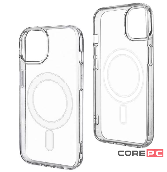 Чехол-накладка Clear Case Magsafe для iPhone 15 пластиковый (прозрачный)
