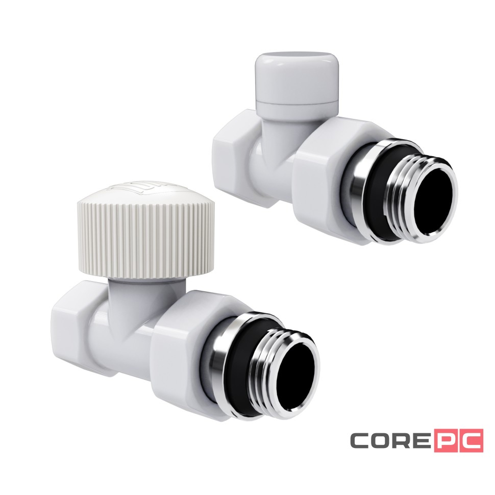 Набор термостатический прямой Royal Thermo Design 1/2quot;М30х1,5 (Белый)