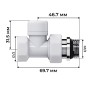 Набор термостатический прямой Royal Thermo Design 1/2quot;М30х1,5 (Белый)
