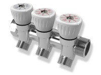 Коллектор  с регулировочными вентилями 3/4quot;x1/2quot;, 3 выхода