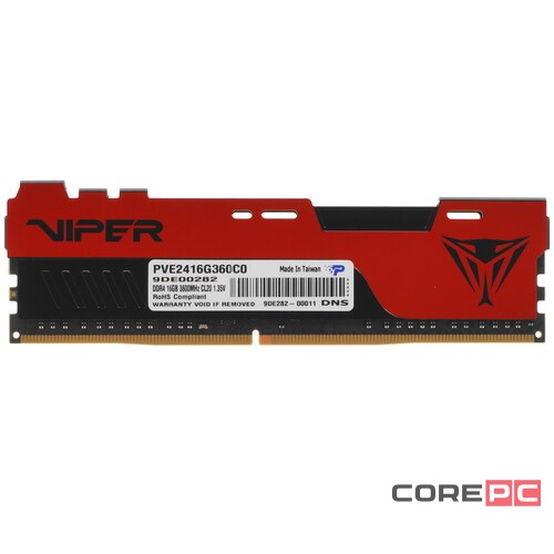 Оперативная память 16 Gb 3600 MHz PATRIOT VIPER ELITE II Red (PVE2416G360C0)